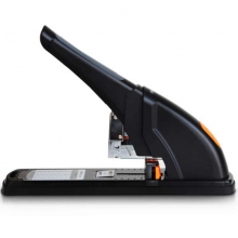 得力（deli）0385 重型厚层订书机/省力加厚订书器 210页（适用书针23/6~23/23）黑色