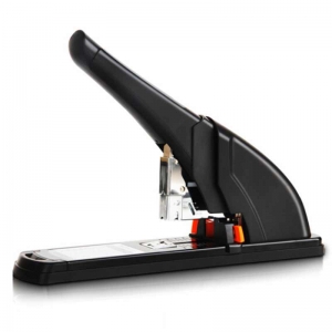 得力（deli）0385 重型厚层订书机/省力加厚订书器 210页（适用书针23/6~23/23）黑色
