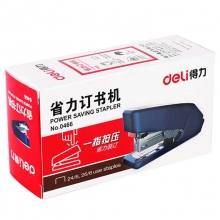 得力（deli）0466 小号省力型订书机/订书器 20页 颜色随机 适用书针24/6~26/6