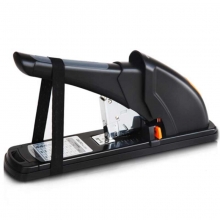 得力（deli）0385 重型厚层订书机/省力加厚订书器 210页（适用书针23/6~23/23）黑色