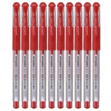 三菱（UNI）UM-151 财务专用极细签字笔/中性笔（替芯UMR-1）0.38mm 红色 10支装