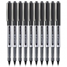 三菱（UNI）UB-150 透视耐水性直液性走珠笔/中性笔/签字笔 0.5mm 黑色 10支装