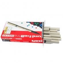 三菱（UNI）UB-177 直液式中性笔/耐水走珠笔 0.7mm 黑色 12支装