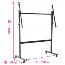 得力（deli）7880 可移动白板架/白板支架（适用于长120-240cm/宽70-120cm）加厚稳固款