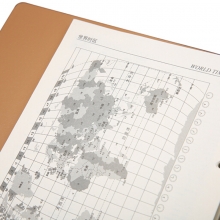 国俊众搏（GJZB）56166 毛皮纹缕空压花活页笔记本/皮面本 B5-90页/9孔 灰色