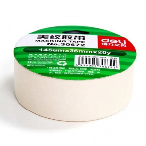 得力（deli）30672 美纹胶带/无痕胶带 36mm*20y 单卷装