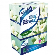 舒洁（Kleenex）2312-02 马蹄莲硬盒抽纸 200抽 3盒/提