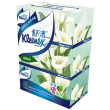 舒洁（Kleenex）2312-02 马蹄莲硬盒抽纸 200抽 3盒/提