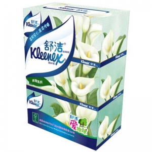 舒洁（Kleenex）2312-02 马蹄莲硬盒抽纸 200抽 3盒/提