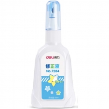 得力（deli）7284 15ml 环保修正液/涂改液/改正液 不锈钢笔头 颜色随机 12瓶装