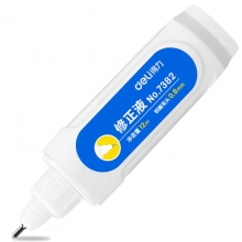 得力（deli）7382 笔形环保修正液/涂改液 12ml 不锈钢笔头 16支装