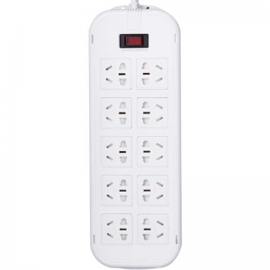 突破（TOP）T1KT 新国际电源插座/插线板/保镖三合一开关接线板 10A 十位总控 3米