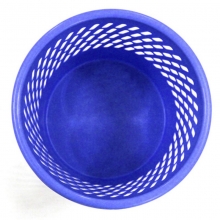 得力（deli）9553 塑料网状纸篓/垃圾篓垃圾桶（直径26cm*高26.5cm）蓝色