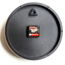 得力（deli）9005 挂钟/石英钟表/静音时钟/卧室圆形挂表 12寸 30cm 黑色