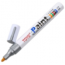 东洋（TOYO）SA101 油漆笔补漆笔婚庆签名笔 中字油性 12支/盒 银色