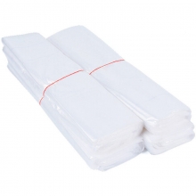 国产 平口塑料袋垃圾袋/一次性袋 50*60cm 白色（加厚型）约100只/捆