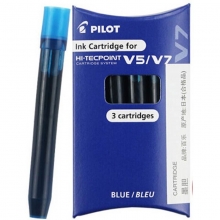 百乐（PILOT）BXS-IC-S3 可换墨胆/笔芯（适用BXC-V5/V7）蓝色 3支/盒