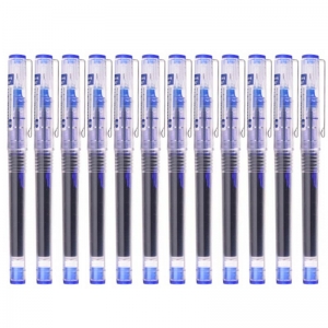 白雪（snowhite）X55 多色直液式走珠笔/中性笔 0.5mm 蓝色 12支装