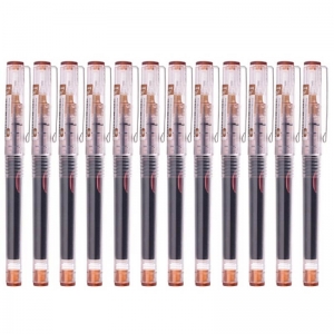 白雪（snowhite）X55 多色直液式走珠笔/中性笔 0.5mm 棕色 12支装