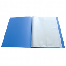 吉利发（JILIFA）GL80AB(带盒) 标准轻便型资料册文件册A4插页文件夹资料夹 蓝色 A4 80页 含外盒