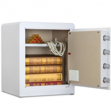 得力（deli）4078A 电子密码保管箱保险柜 高45CM 白色