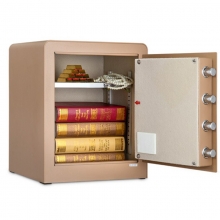 得力（deli）4078A 电子密码保管箱保险柜 高45CM 金色