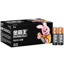 金霸王（Duracell）5号 1.5V碱性电池 无汞干电池 40粒装