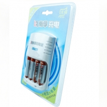 南孚（NANFU）5号4粒镍氢数码型2400mAh充电电池+充电器 充电套装 AA-4B+