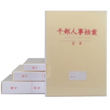 永硕（UOSO）4.5cm PP塑料干部人事档案盒 A4新标准人事档案夹 PP塑料人事档案盒（三柱蛇簧夹）10个装