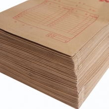 永硕（UOSO）A4-150克 底宽3cm 牛皮纸档案袋 牛皮纸资料袋绕绳袋（红字带框）50只装