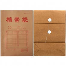 永硕（UOSO）A4-230克 底宽10cm 牛皮纸档案袋 牛皮纸资料袋绕绳袋（红字带框）25只/捆