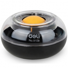 得力（deli）9109 湿手器 海绵缸 财务点钞沾水缸 黑色