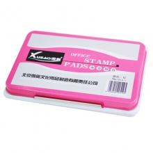 雪奥（XUEAO）0519 办公印台/方形铁盒原子印台 118*78mm 红色