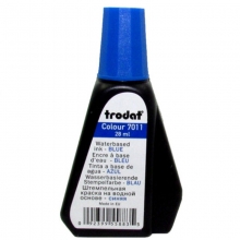 卓达（trodat）7011 印油/翻转印章专用水性油墨补充液万次章油 28ml 蓝色