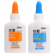 得力（deli）9070 白胶/可洗学生手工DIY白胶/白胶水 40ml*12支/盒