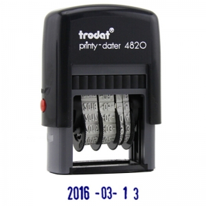 卓达（trodat）4820 回墨日期印/可调式日期章 25*4mm 中文印 紫色字