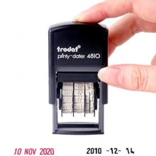 卓达（trodat）4820 回墨日期印/可调式日期章 25*4mm 中文印 紫色字