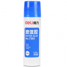 得力（deli）7303 液体胶水办公透明胶水 125ml*12瓶/盒