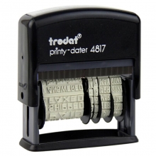 卓达（trodat）4817 回墨英文日期印章 英文文本章内容可调日期章 47*4mm（绿色字）