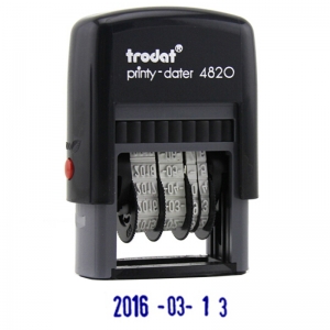 卓达（trodat）4820 回墨日期印/可调式日期章 25*4mm 中文印 蓝色字