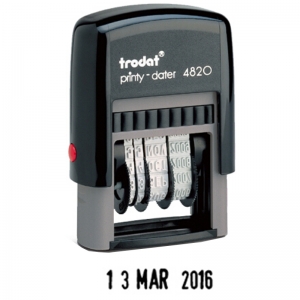 卓达（trodat）4820 回墨日期印/可调式日期章 25*4mm 英文印 黑色字