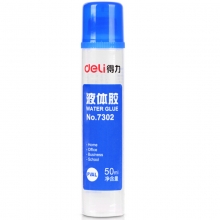 得力（deli）7302 液体胶水办公透明胶水 50ml*24瓶/盒