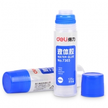 得力（deli）7303 液体胶水办公透明胶水 125ml*12瓶/盒