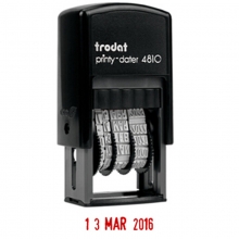 卓达（trodat）4810 回墨日期印/可调式日期章 20*3.8mm 英文印 红色字