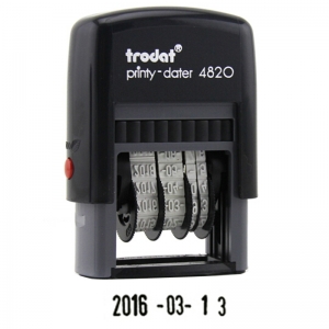 卓达（trodat）4820 回墨日期印/可调式日期章 25*4mm 中文印 黑色字