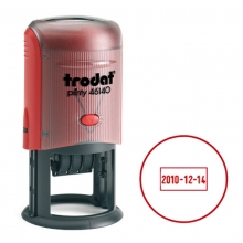 卓达（trodat）46140 文本日期回墨印章/日期转轮印章（定制）Ø40mm 中文日期印