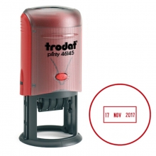 卓达（trodat）46145 文本日期回墨印章/日期转轮印章（定制）Ø45mm 英文日期印