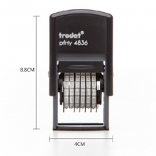 卓达（trodat）4836 可调式号码机/数字章回墨印回墨章 6位 字高3.8mm 紫色