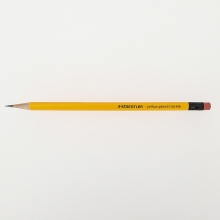 施德楼（STAEDTLER）134 六角黄杆铅笔写字铅笔 12支/盒 HB/带橡皮头