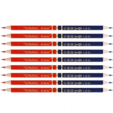 中华（GHUNG HWA）120 HB 红蓝双头铅笔/双色铅芯/彩色铅笔/特种铅笔 10支装